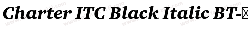 Charter ITC Black Italic BT字体转换